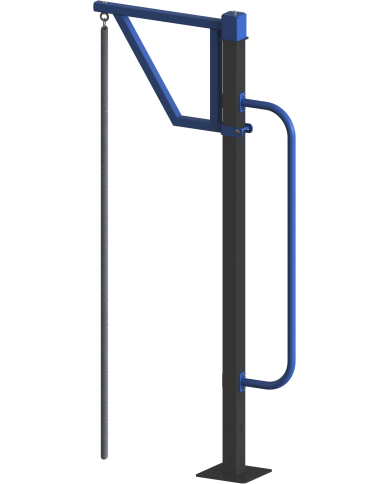 Duo rope climbing and pole