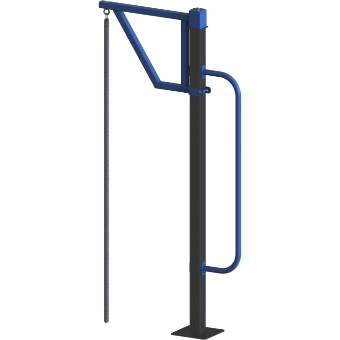 Duo rope climbing and pole