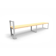 Banquette avec barre horizontale