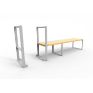 Banquette avec barres parallèles