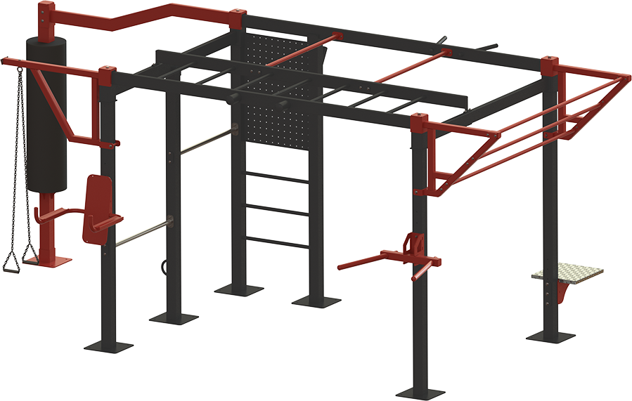 Extension avec sangle TRX et sac de frappe